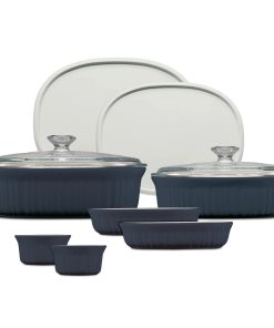 Corelle dinnerware platesplates French Colors 10-piece Oval Bakeware Set, Navy