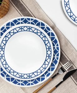 Alternative view of Corelle dinnerware platesplates Cobalt Circles 12-piece Mugless Dinnerware Set, Service of 4