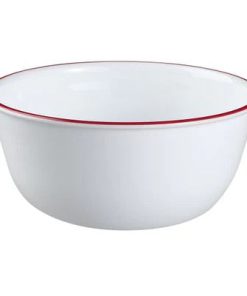 Corelle dinnerware platesplates Red Banded 28-ounce Large Soup Bowl