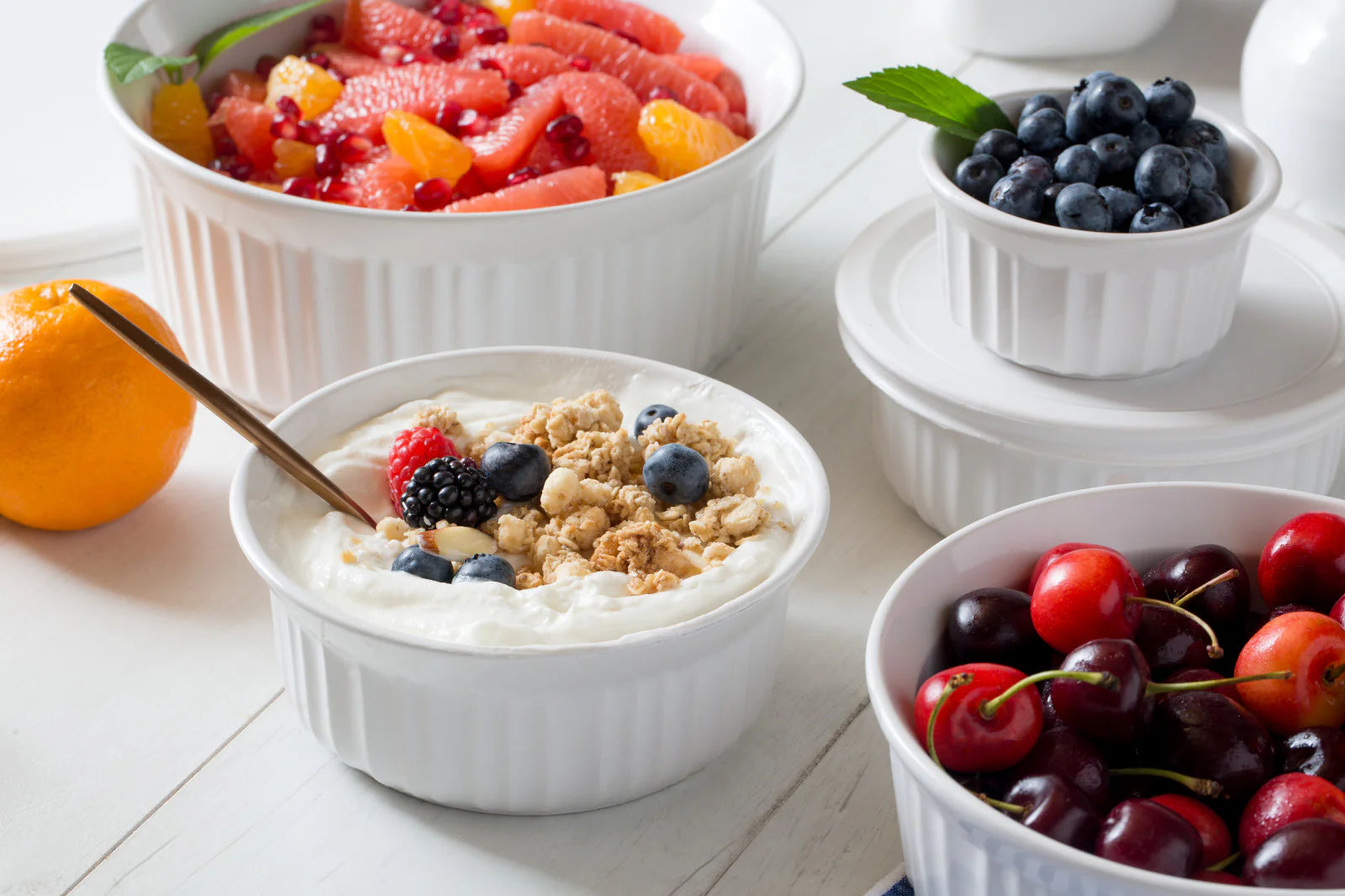 Corelle dinnerware platesplates French White Corelle 10-piece Round Bakeware Set - Image 2