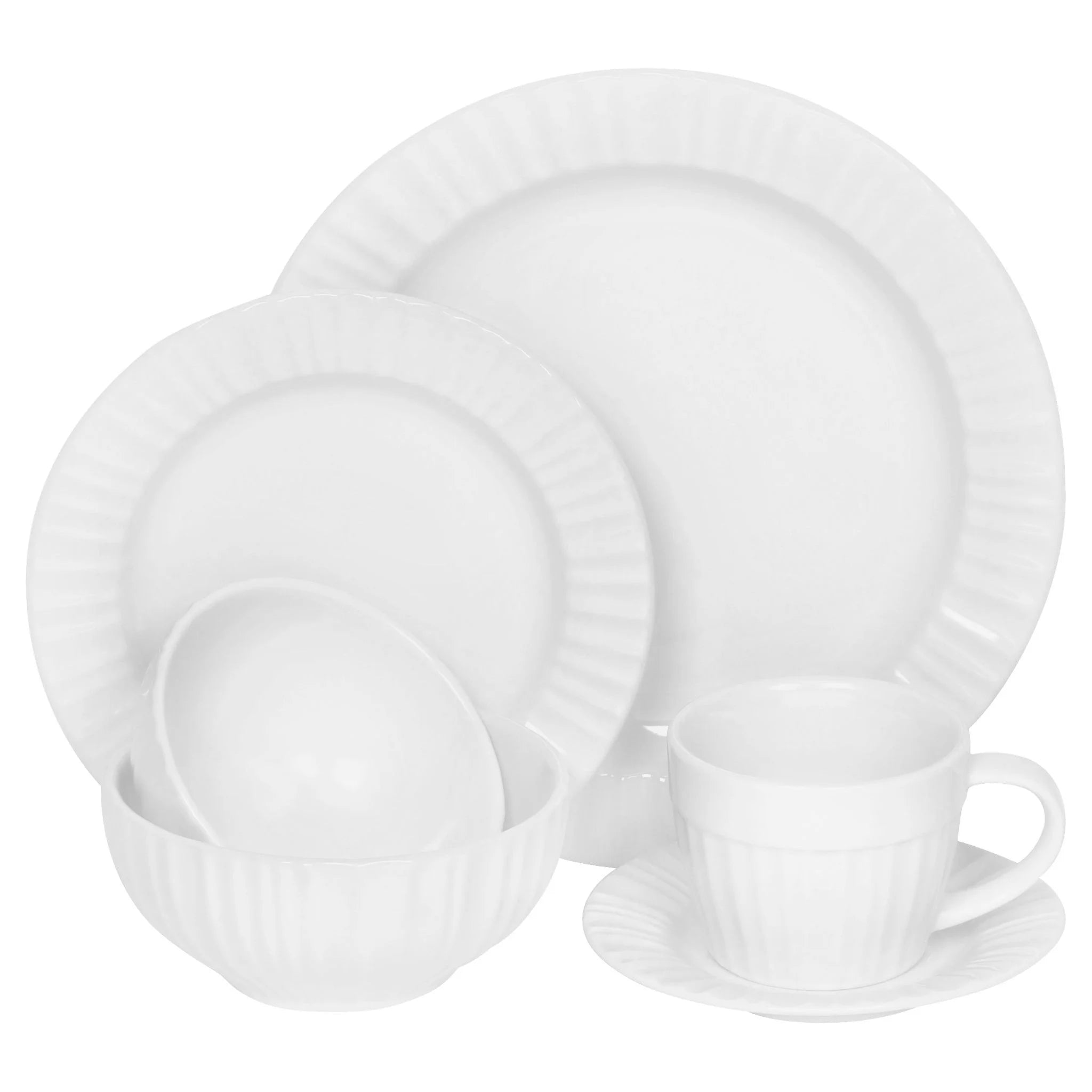 Corelle dinnerware platesplates French White Corelle 6-piece Dinnerware Set , Service for 1