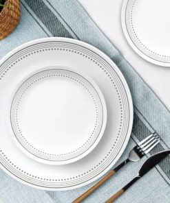 Alternative view of Corelle dinnerware platesplates Mystic Gray 12-piece Dinnerware Set, Service for 4