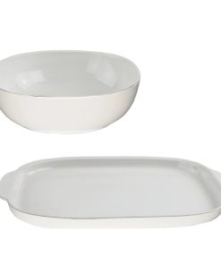 Corelle dinnerware platesplates 2-piece Serving Set, Powder