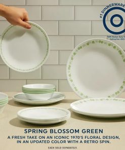 Alternative view of Corelle dinnerware platesplates Spring Blossom Green 6.75 Appetizer Plate