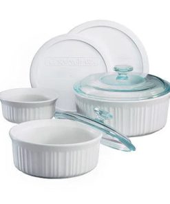 Corelle dinnerware platesplates French White Corelle 7-piece Casserole Set