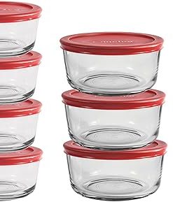 Corelle dinnerware platesplates Anchor Hocking 26 Piece Glass Storage Containers with Lids (13 Glass Food Storage Containers & 13 Red SnugFit Lids)