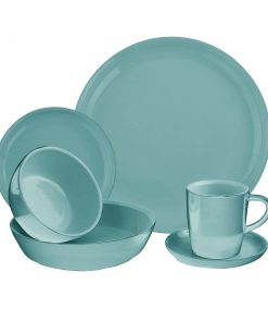 Corelle dinnerware platesplates 6-piece Pool Blue Dinnerware Set , Service for 1
