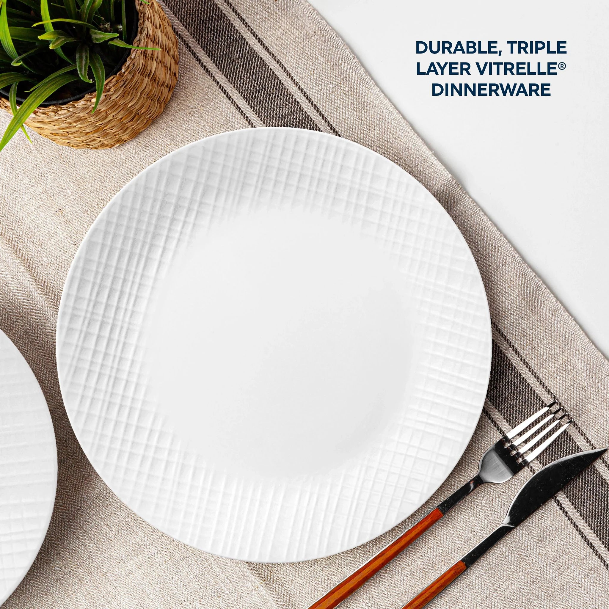 Corelle dinnerware platesplates Linen Weave 10.25 Dinner Plate - Image 4