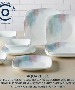 Alternative view of Corelle dinnerware platesplates Aquarello 16-piece Dinnerware Set, Service for 4