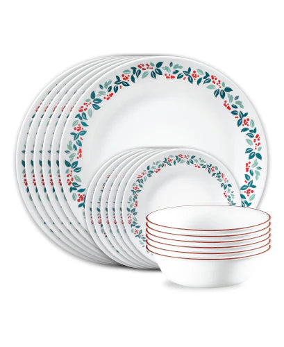 Corelle dinnerware platesplates Winter Berries 18-pc Dinnerware Set, Service for 6