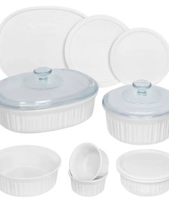Corelle dinnerware platesplates French White Corelle 12-piece Bakeware Set