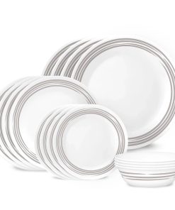 Corelle dinnerware platesplates Brushed Silver 16-piece Dinnerware Set, Service for 4