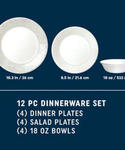 Alternative view of Corelle dinnerware platesplates Knox 12-piece Dinnerware Set, Service for 4