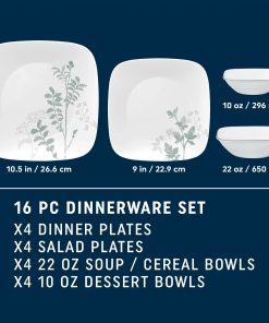 Alternative view of Corelle dinnerware platesplates Amalie 16-piece Dinnerware Set, Service for 4