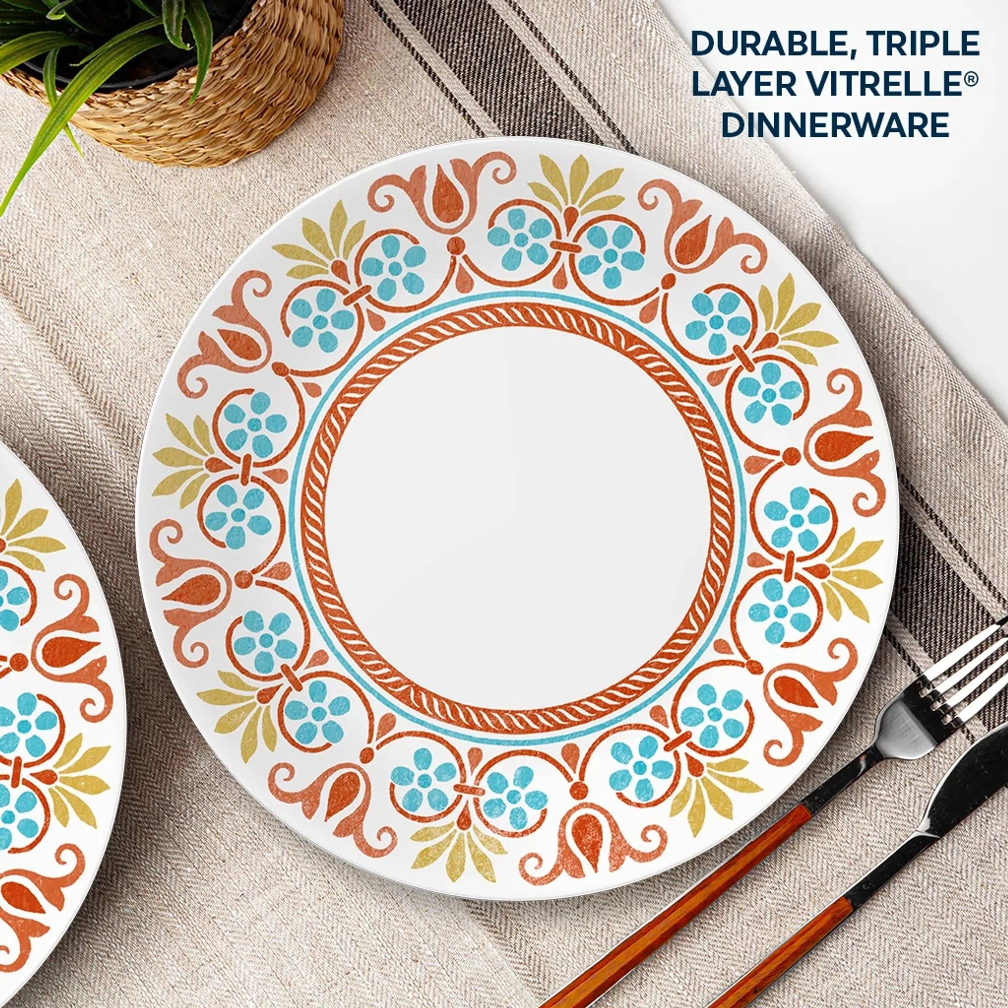 Corelle dinnerware platesplates Global Collection Terracotta Dreams 10.25 Dinner Plates, 6-pack - Image 3