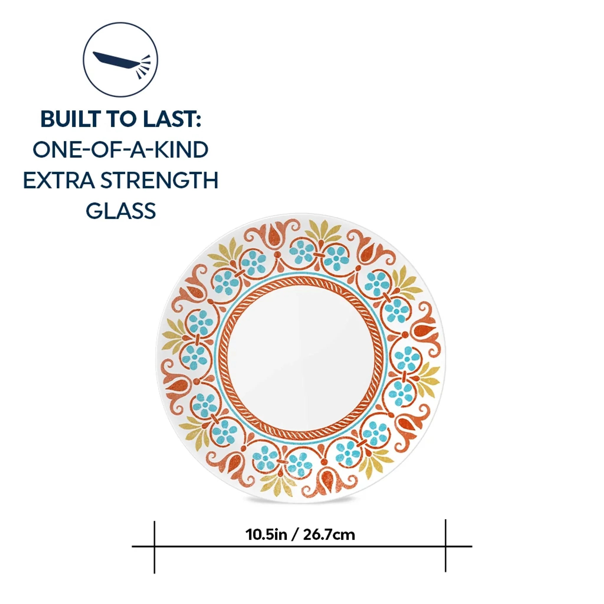 Corelle dinnerware platesplates Global Collection Terracotta Dreams 10.25 Dinner Plates, 6-pack - Image 5