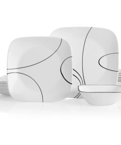 Corelle dinnerware platesplates Simple Lines 18-piece Dinnerware Set, Service for 6
