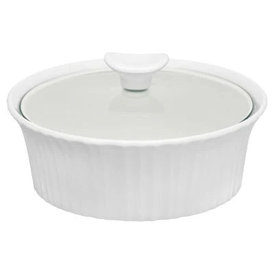 Corelle dinnerware platesplates French White Corelle 1.5-quart Round Casserole Dish with Lid
