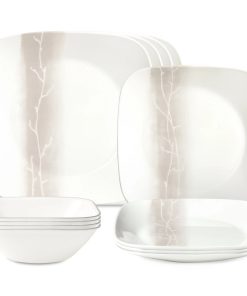 Corelle dinnerware platesplates Wandering Groves 12-piece Dinnerware Set, Service for 4