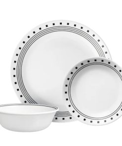 Corelle dinnerware platesplates City Block 18-piece Mugless Dinnerware Set, Service for 6