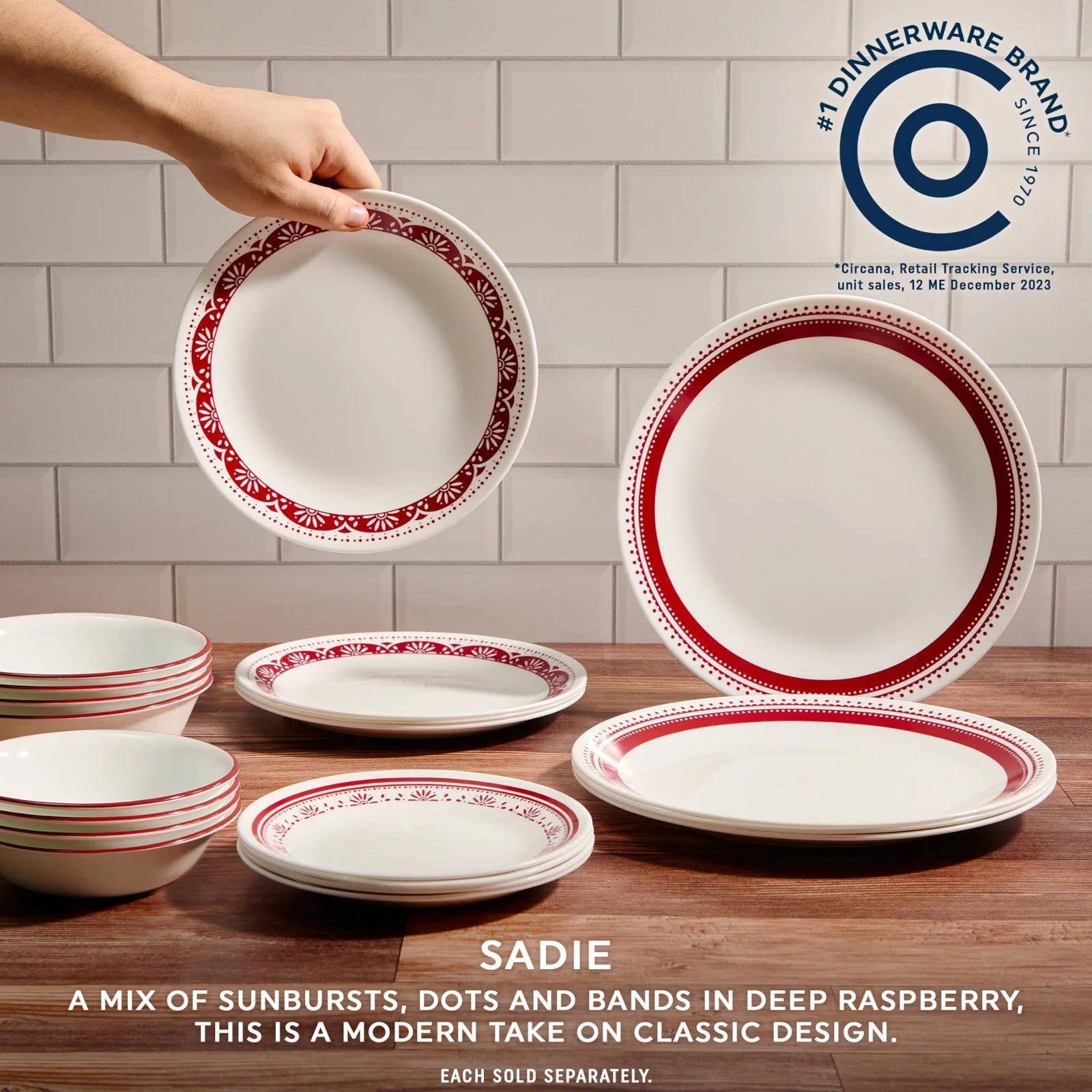 Corelle dinnerware platesplates Sadie 6.75 Appetizer Plate - Image 2
