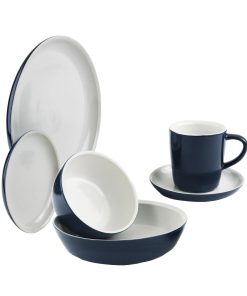 Corelle dinnerware platesplates 6-piece Midnight Blue Dinnerware Set , Service for 1