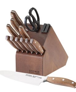 Corelle dinnerware platesplates Signature Edge Walnut 13-piece Knife Block Set