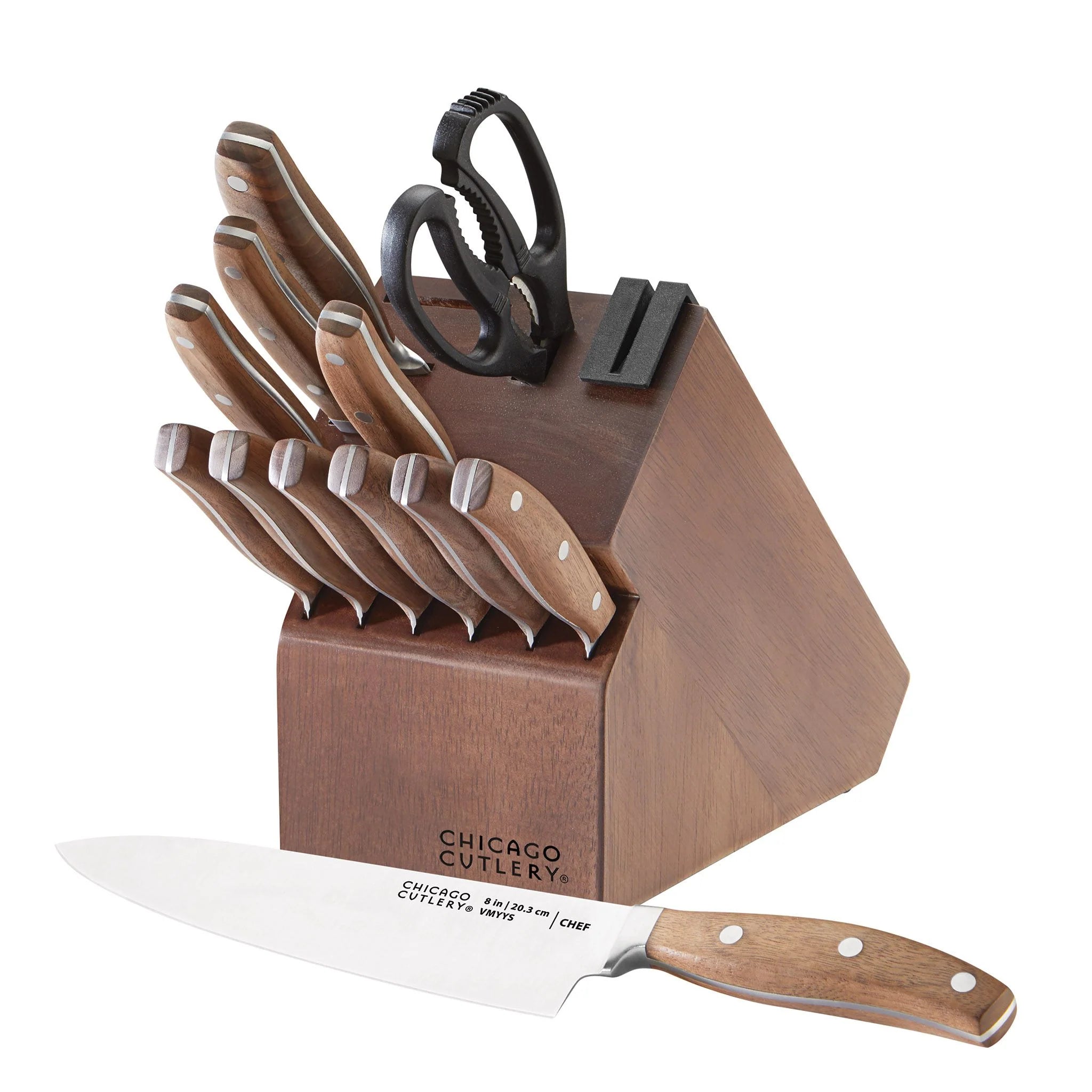 Corelle dinnerware platesplates Signature Edge Walnut 13-piece Knife Block Set
