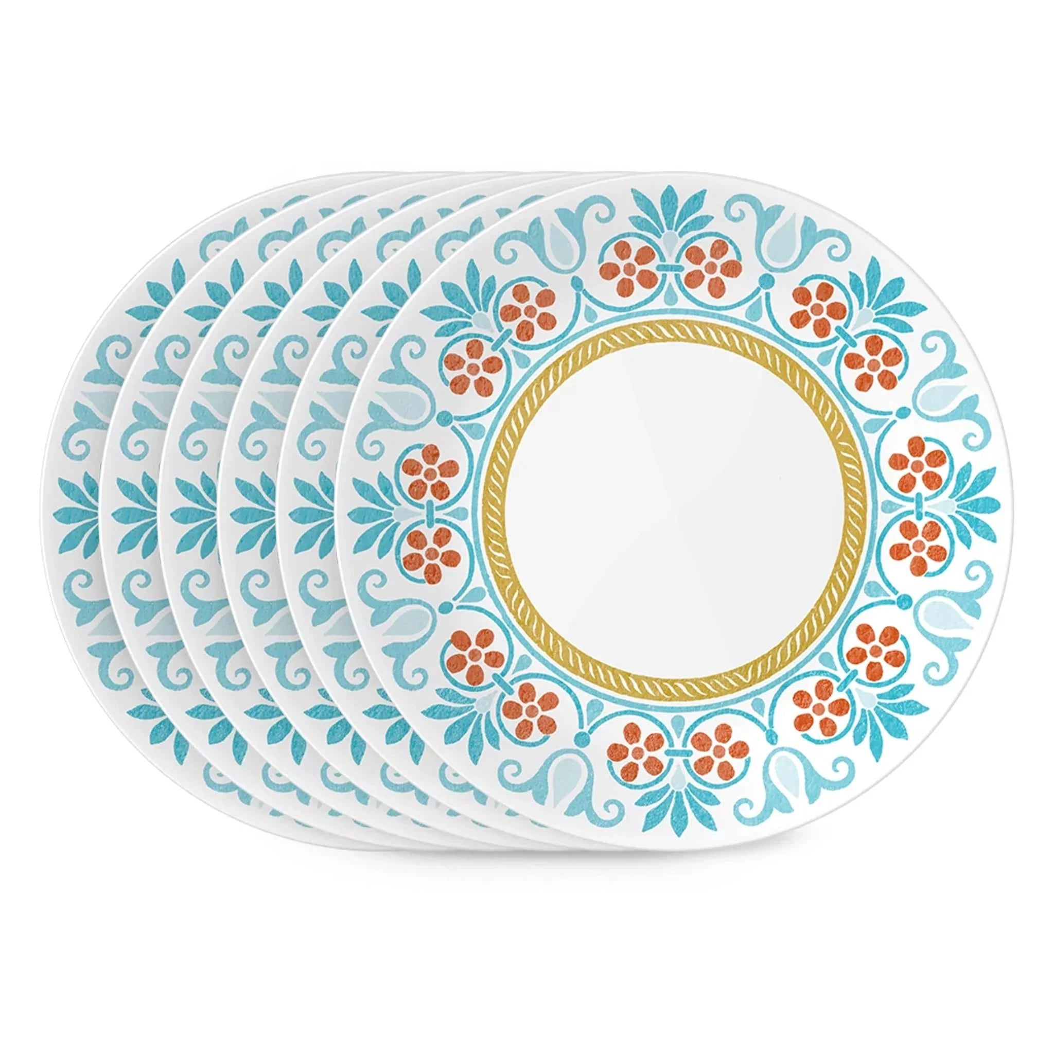 Corelle dinnerware platesplates Global Collection Terracotta Dreams, 8.5 Salad Plates, 6-pack