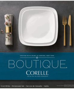 Alternative view of Corelle dinnerware platesplates Boutique Vivid White 8-piece Dinnerware Set, Service for 4