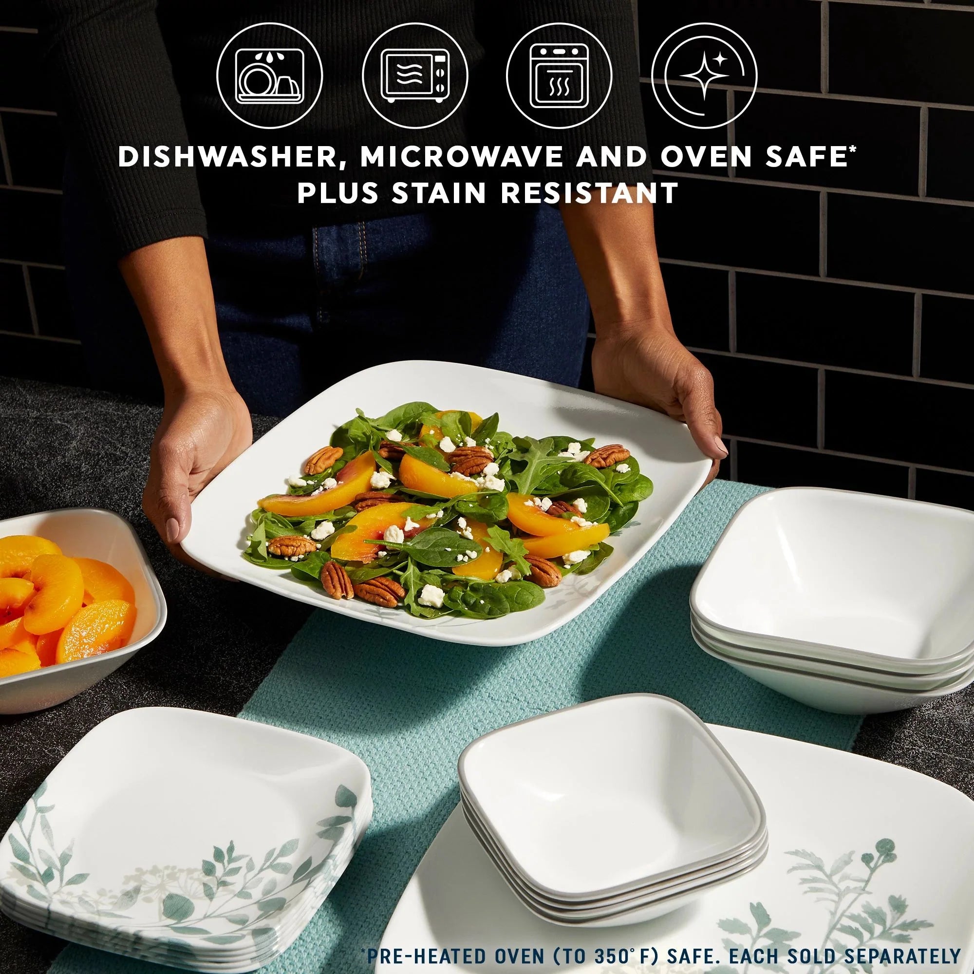 Corelle dinnerware platesplates Square Amalie 22-ounce Cereal Bowl - Image 3