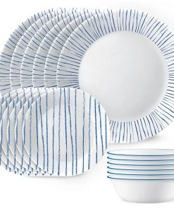 Corelle dinnerware platesplates Nautical Stripes 18-piece Dinnerware Set, Service for 6