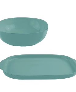 Corelle dinnerware platesplates 2-piece Serving Set, Pool Blue