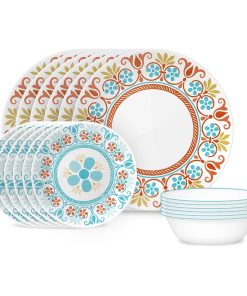 Corelle dinnerware platesplates Global Collection Terracotta Dreams 18-piece Dinnerware Set, Service for 6