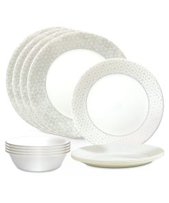 Corelle dinnerware platesplates Knox 12-piece Dinnerware Set, Service for 4