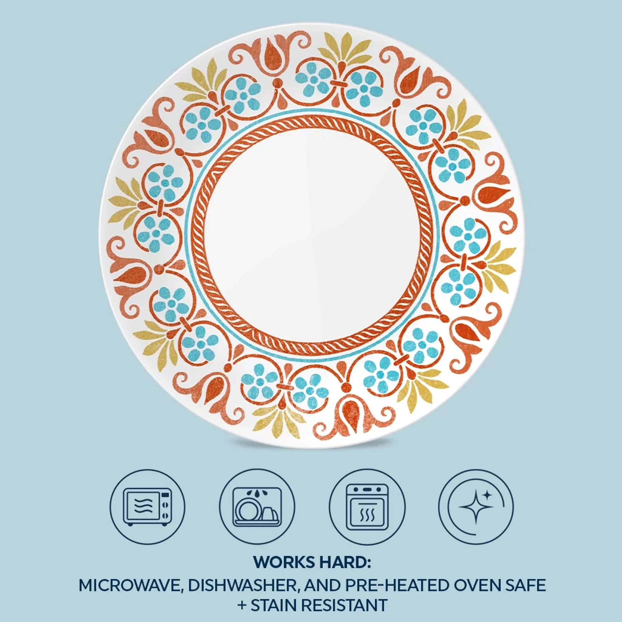 Corelle dinnerware platesplates Global Collection Terracotta Dreams 10.25 Dinner Plates, 6-pack - Image 4