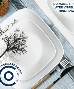 Alternative view of Corelle dinnerware platesplates Timber Shadows 18-piece Dinnerware Set, Service for 6