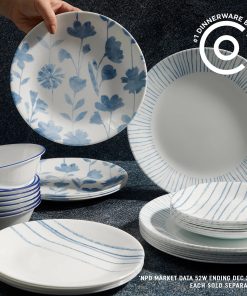 Alternative view of Corelle dinnerware platesplates Botanical Stripes 18-ounce Cereal Bowls, 6-pack