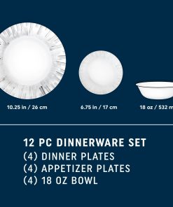 Alternative view of Corelle dinnerware platesplates Arica 12-piece Dinnerware Set, Service for 4