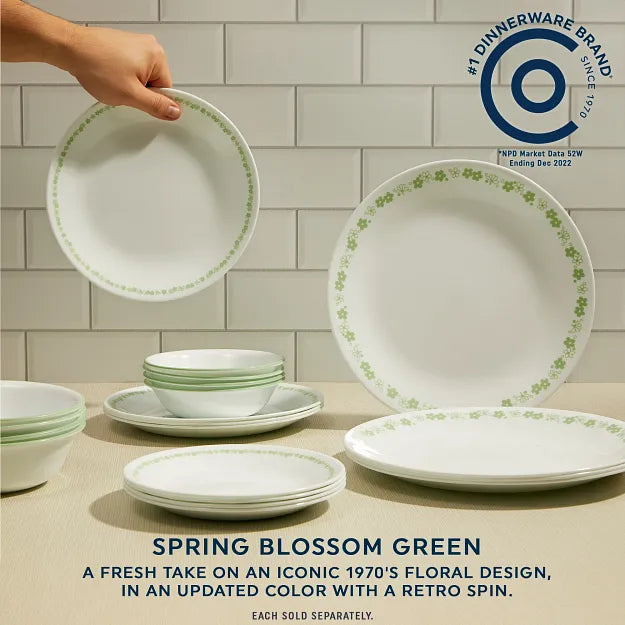 Corelle dinnerware platesplates Spring Blossom Green 10.25 Dinner Plate - Image 2