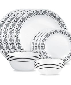 Corelle dinnerware platesplates Cusco 16-piece Mugless Dinnerware Set, Service for 4