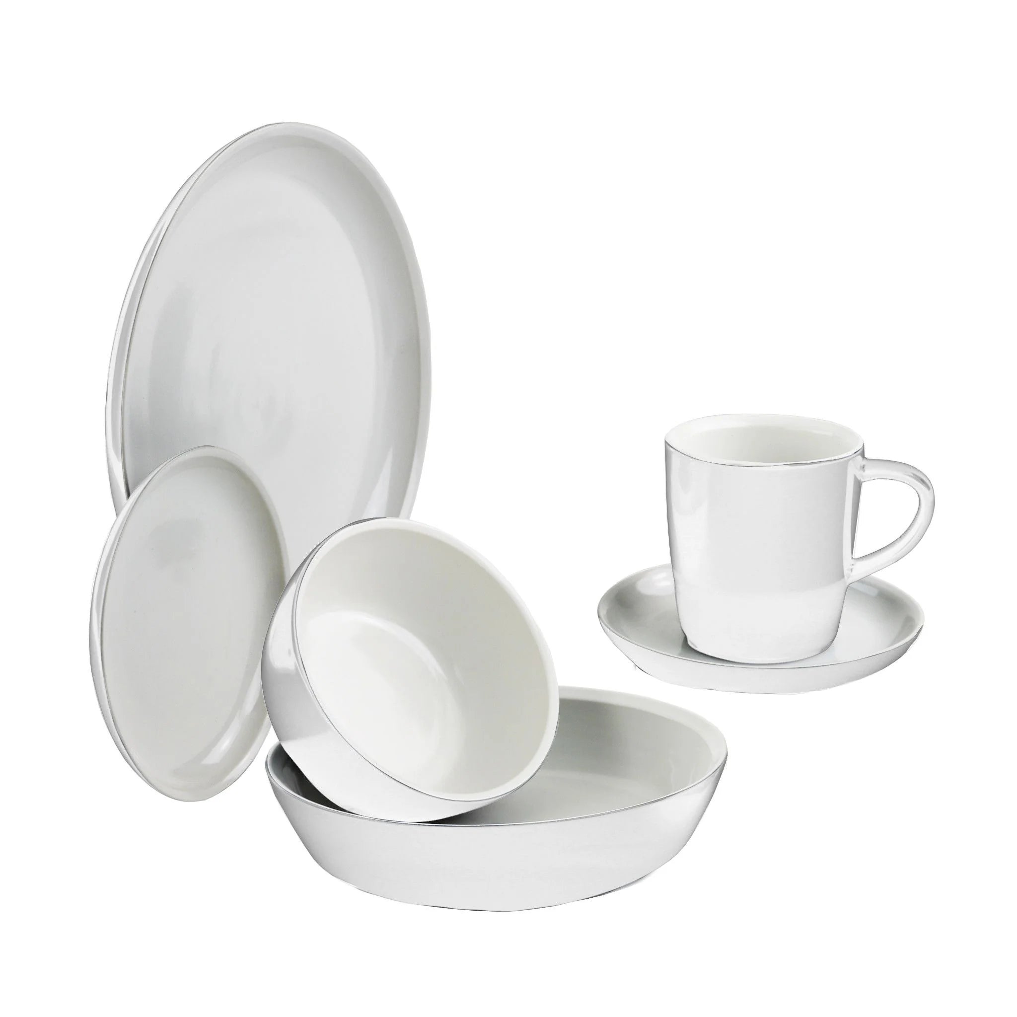 Corelle dinnerware platesplates 6-piece Powder Dinnerware Set , Service for 1
