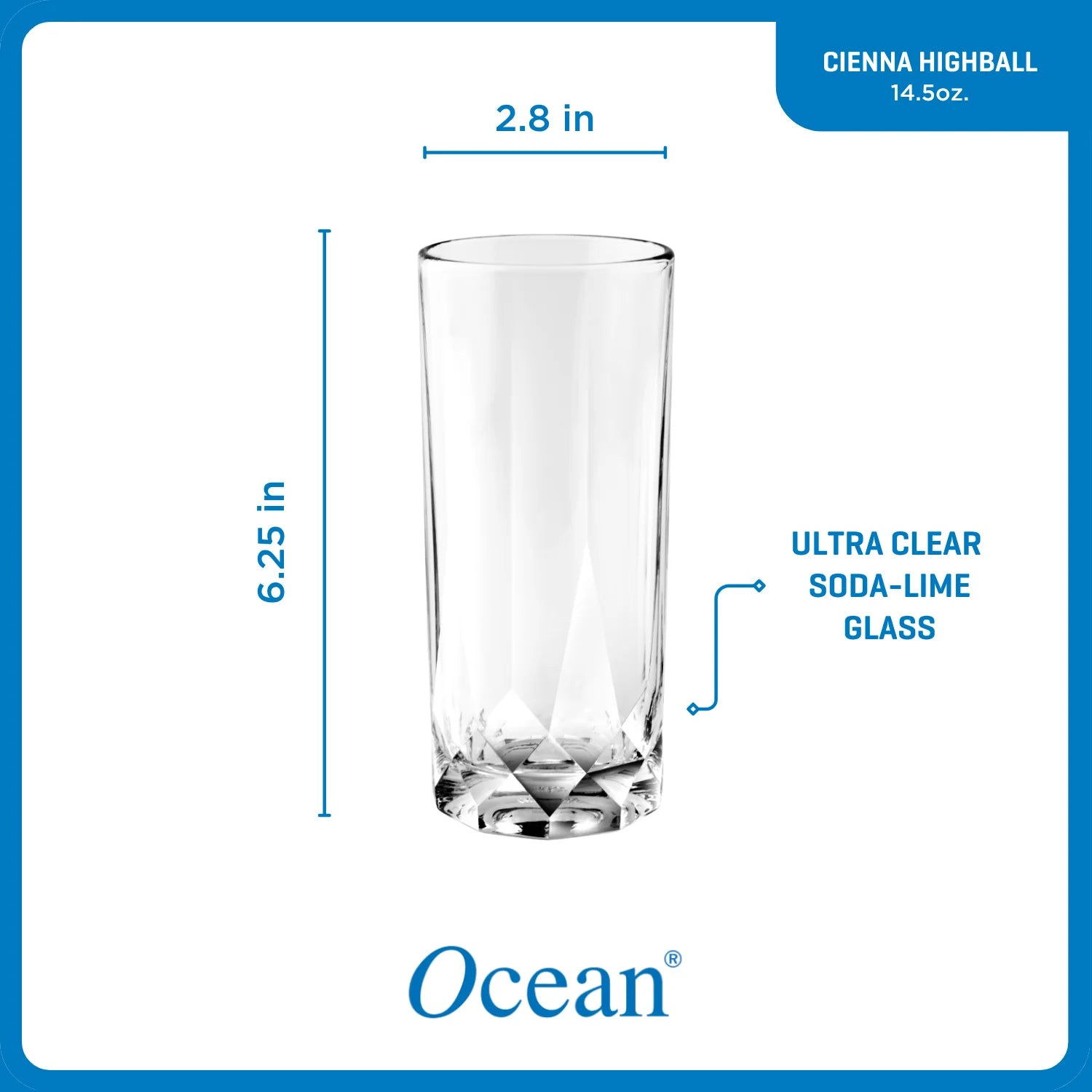 Corelle dinnerware platesplates Cienna Long Drink Glasses (4-Pieces), 14.5-ounce, dishwasher Safe - Image 3