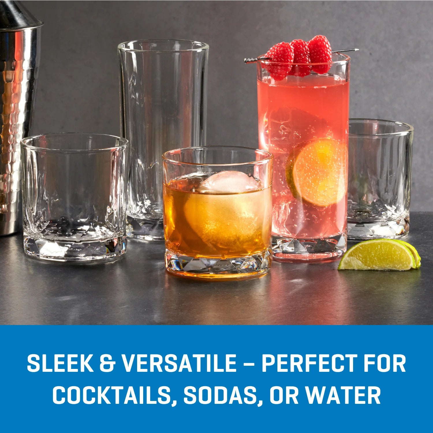 Corelle dinnerware platesplates Cienna Long Drink Glasses (4-Pieces), 14.5-ounce, dishwasher Safe - Image 4