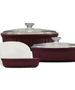 Corelle dinnerware platesplates French Colors 6-piece Bakeware Set, Cabernet