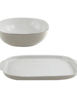 Corelle dinnerware platesplates 2-piece Serving Set, Truffle
