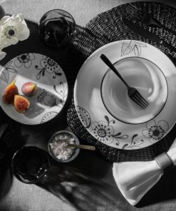Alternative view of Corelle dinnerware platesplates Inked Poppy 12-piece Dinnerware Set, Service for 4