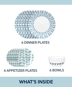 Alternative view of Corelle dinnerware platesplates Global Collection Northern Pines 18-piece Dinnerware Set, Service for 6