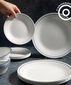 Alternative view of Corelle dinnerware platesplates Caspian Lace 66-piece Dinnerware Set, Service for 12