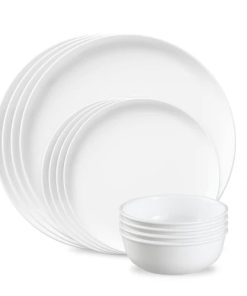 Corelle dinnerware platesplates Modern Rounds 12pc Set, Service for 4